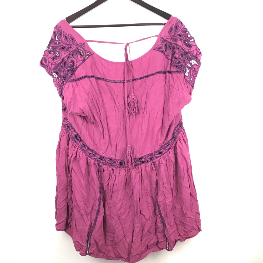 Free People Oversized Tunic boho Festival lace top